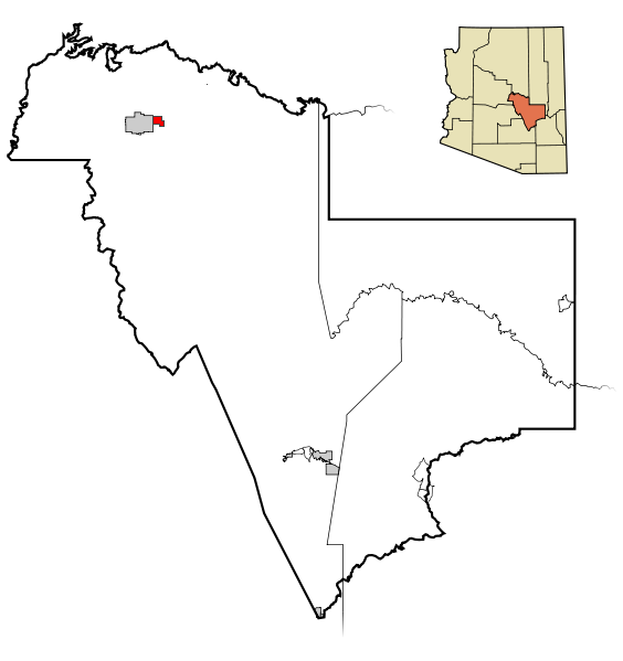  Gila County Incorporated and Unincorporated areas Star Valley highlighted