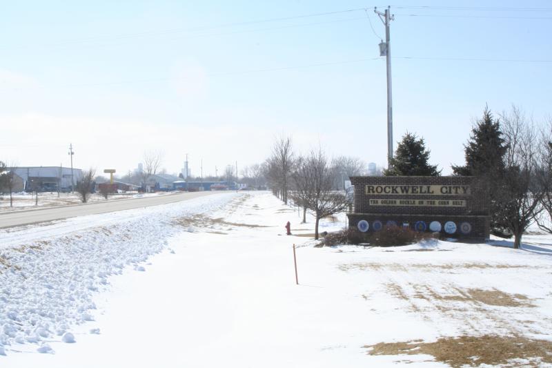  Eastern entrance to Rockwell City Iowa on U S20