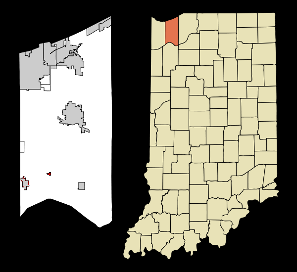  Porter County Indiana Incorporated and Unincorporated areas Boone Grove Highlighted svg