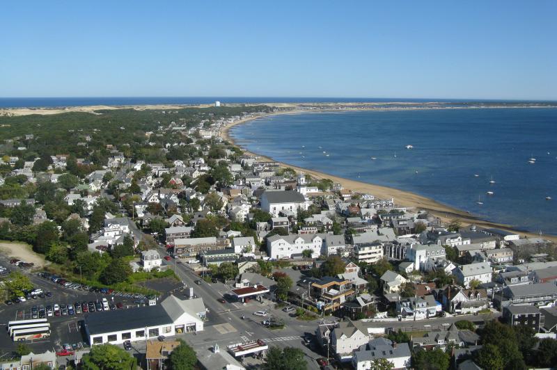  View of Provincetown from Pilgrim Monument looking east, M A