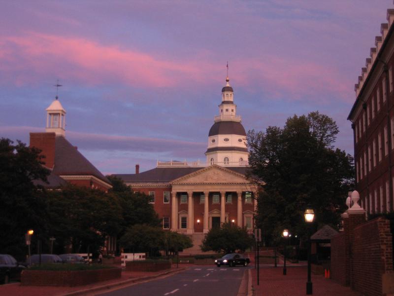 2006 09 19 - Annapolis - Sunset over State House