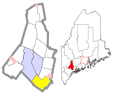  Androscoggin County Maine Incorporated Areas Durham Highlighted