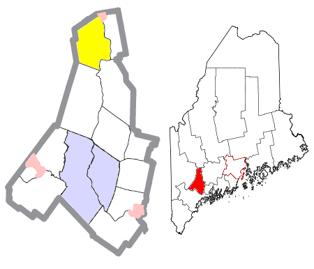  Androscoggin County Maine Incorporated Areas Livermore Highlighted