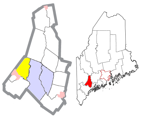  Androscoggin County Maine Incorporated Areas Minot Highlighted