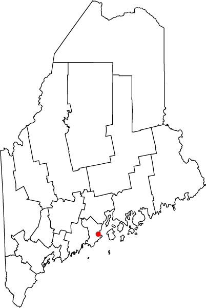  Map of Maine highlighting Rockland