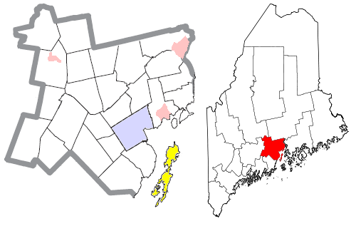  Waldo County Maine Incorporated Areas Islesboro Highlighted