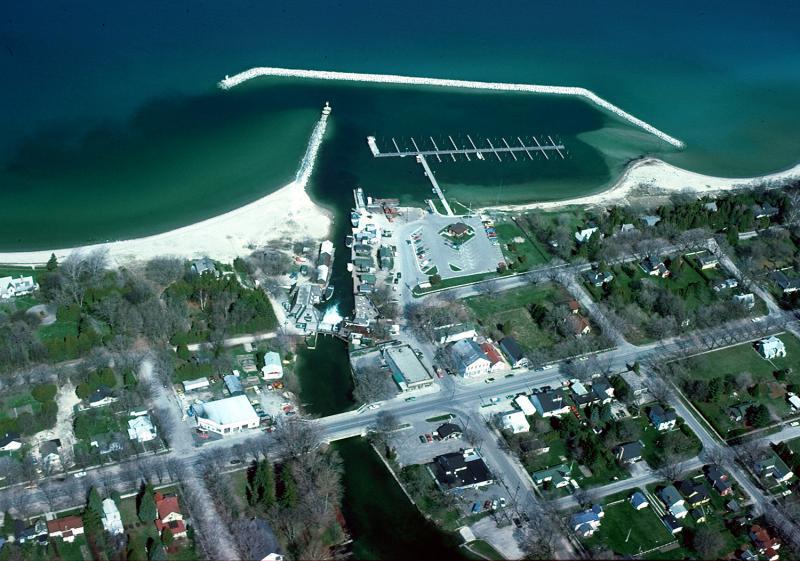  Leland Michigan aerial view