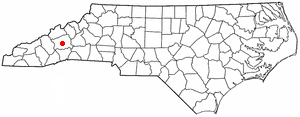  N C Map-doton- Asheville