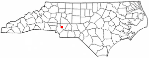  N C Map-doton- Harrisburg