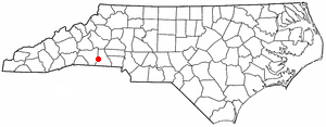  N C Map-doton- Mooresboro