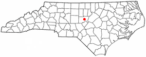  N C Map-doton- Pittsboro