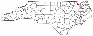  N C Map-doton- Harrellsville