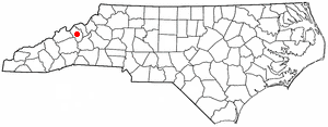  N C Map-doton- Burnsville