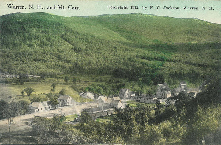  Postcard Warren N H And Mt Carr1912