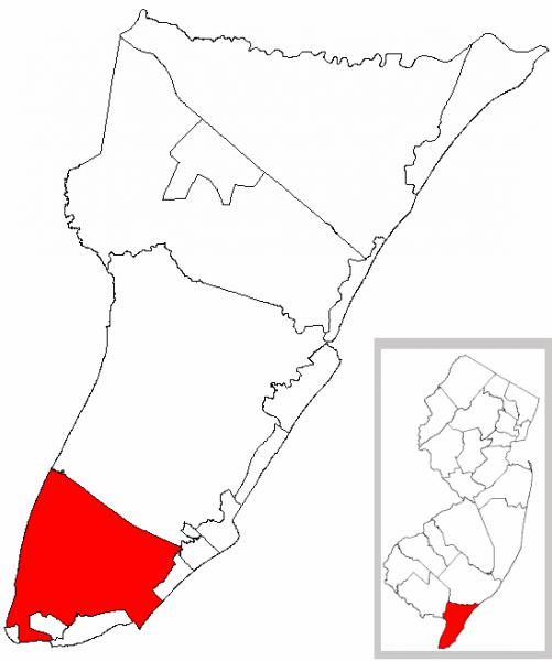  Map of Cape May County highlighting Lower Township