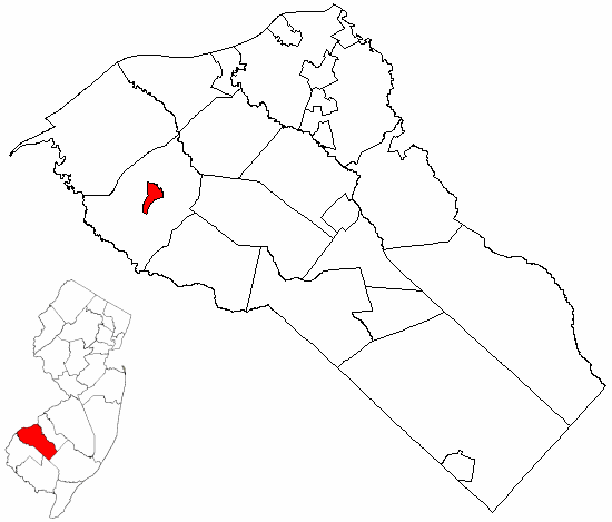 Map of Gloucester County highlighting Swedesboro Borough