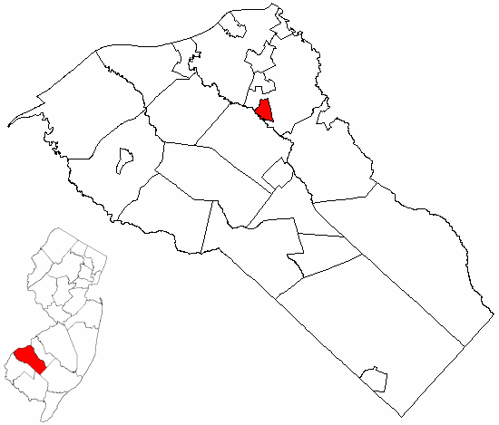  Map of Gloucester County highlighting Wenonah