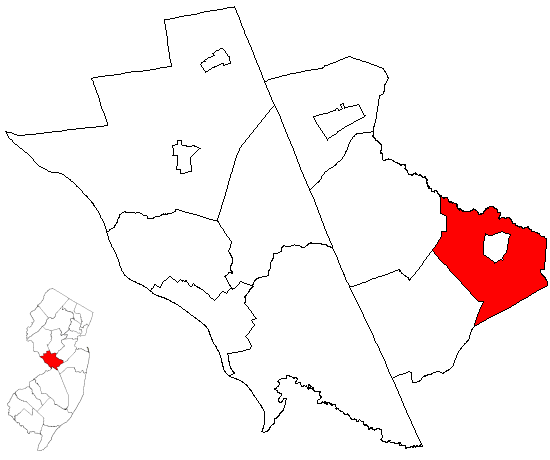  Map of Mercer County highlighting East Windsor Township