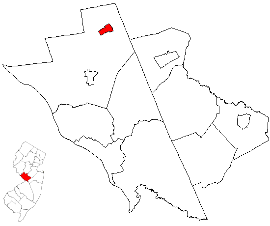  Map of Mercer County highlighting Hopewell Borough
