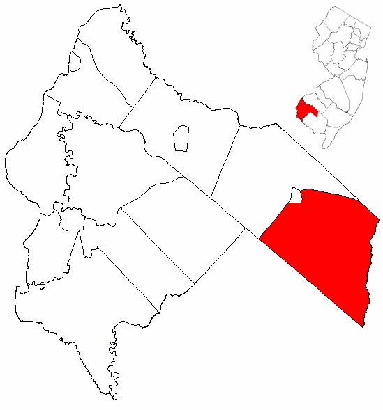  Map of Salem County highlighting Pittsgrove Township