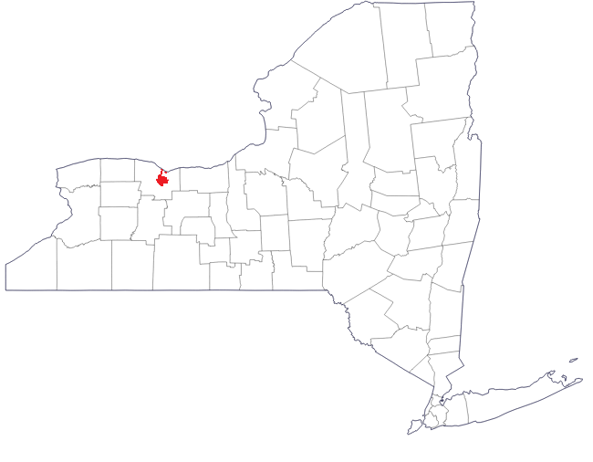  File- Map of New York highlighting Rochester