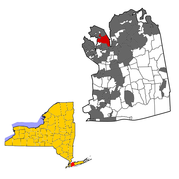  File- Nassau County New York Incorporated and Unincorporated areas Port Washington Highlighted