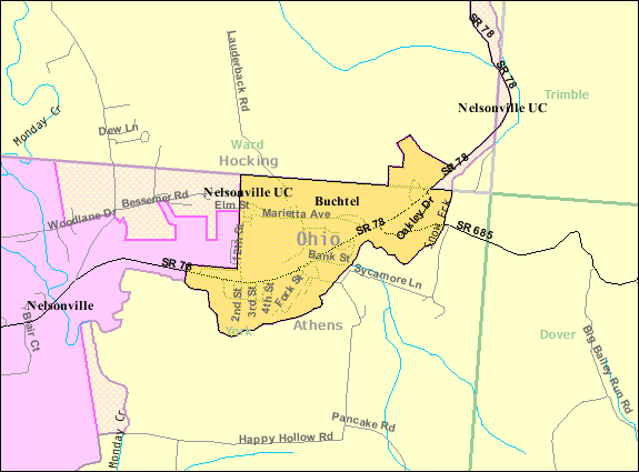  Detailed map of Buchtel, Ohio