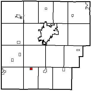  Map of Hancock County Ohio Highlighting Jenera