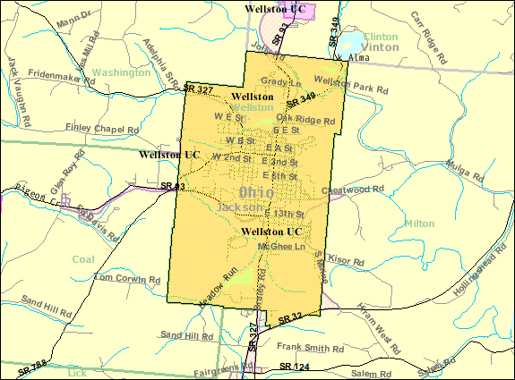  Detailed map of Wellston, Ohio