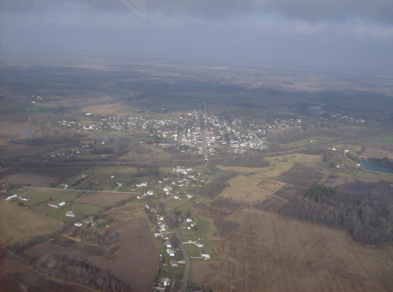  Aerial De Graff, Ohio from south