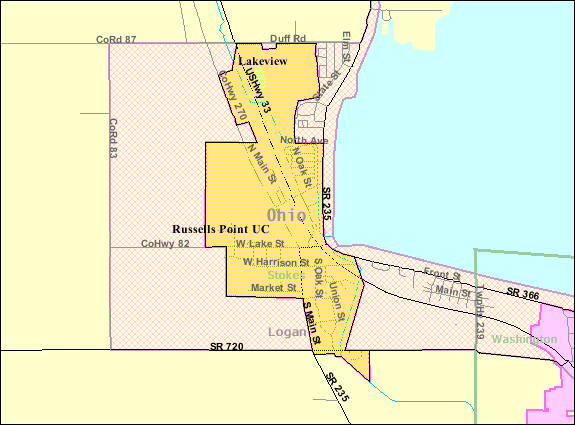  Detailed map of Lakeview, Ohio