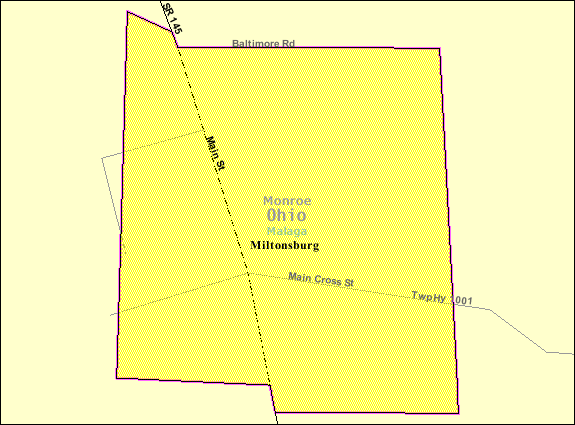  Detailed map of Miltonsburg, Ohio