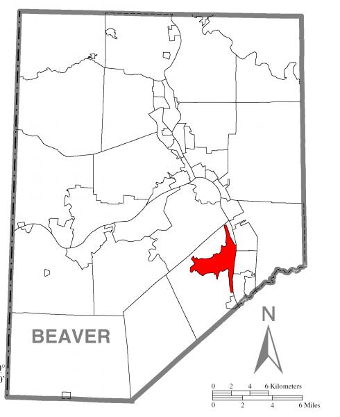  Map of Aliquippa, Beaver County, Pennsylvania Highlighted
