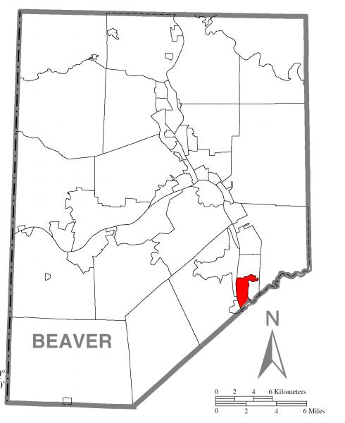  Map of Ambridge, Beaver County, Pennsylvania Highlighted