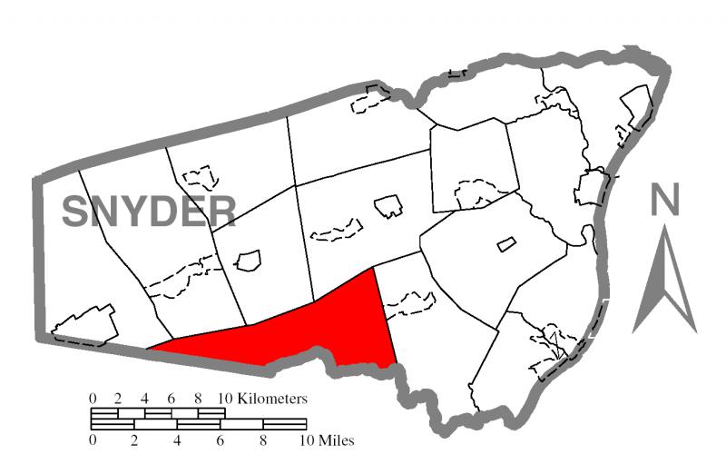  Map of Snyder County, Pennsylvania Highlighting West Perry Township