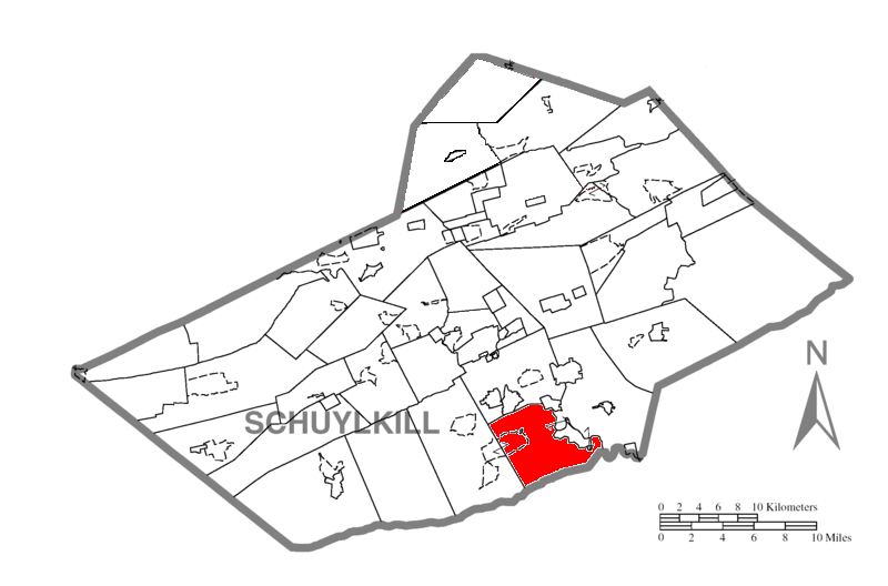  Map of Schuylkill County, Pennsylvania Highlighting South Manheim Township