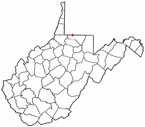  W V Map-doton- Blacksville